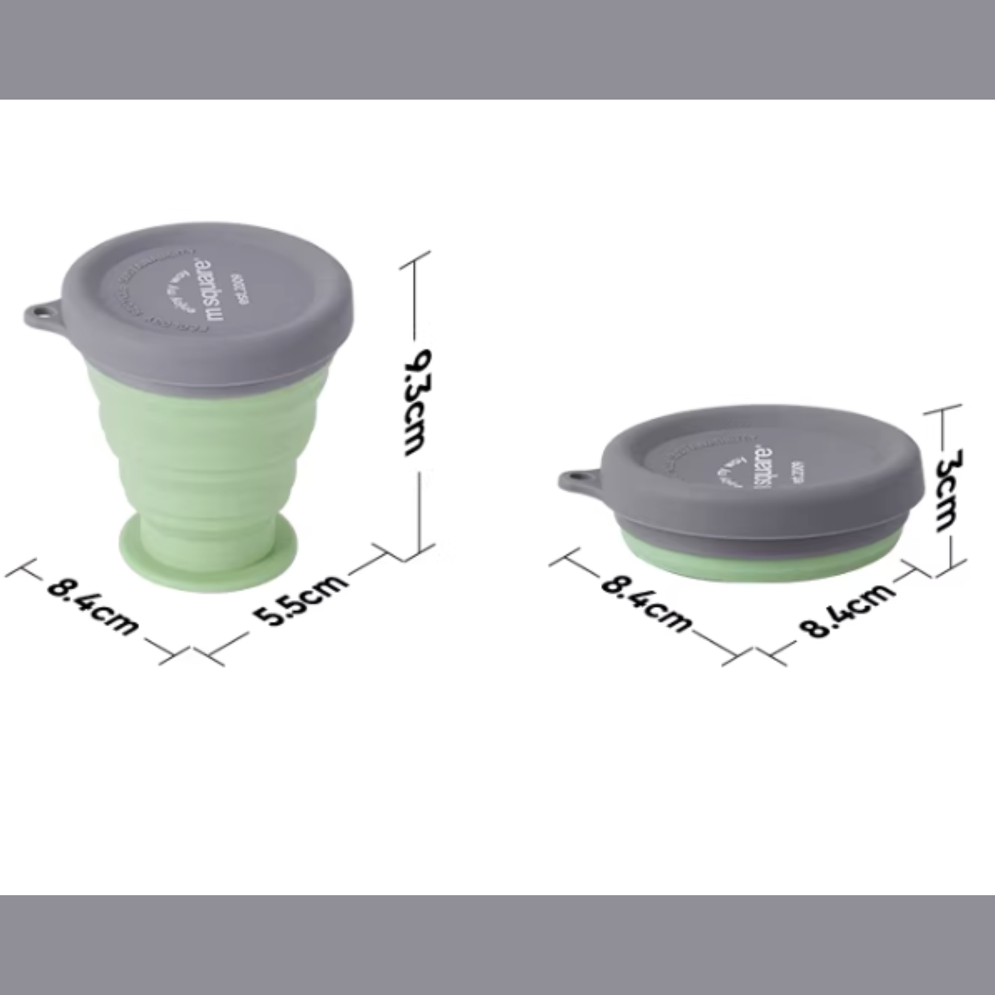 Collapsible Silicone Travel Cup - Portable Folding Outdoor Camping Mug 200ml/500ml