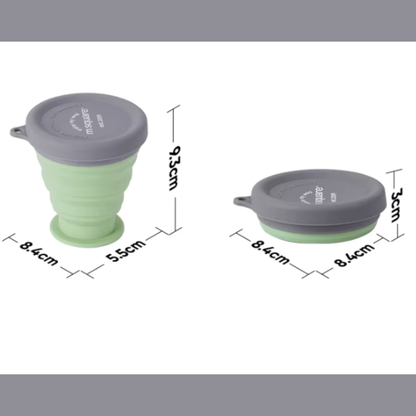 Collapsible Silicone Travel Cup - Portable Folding Outdoor Camping Mug 200ml/500ml