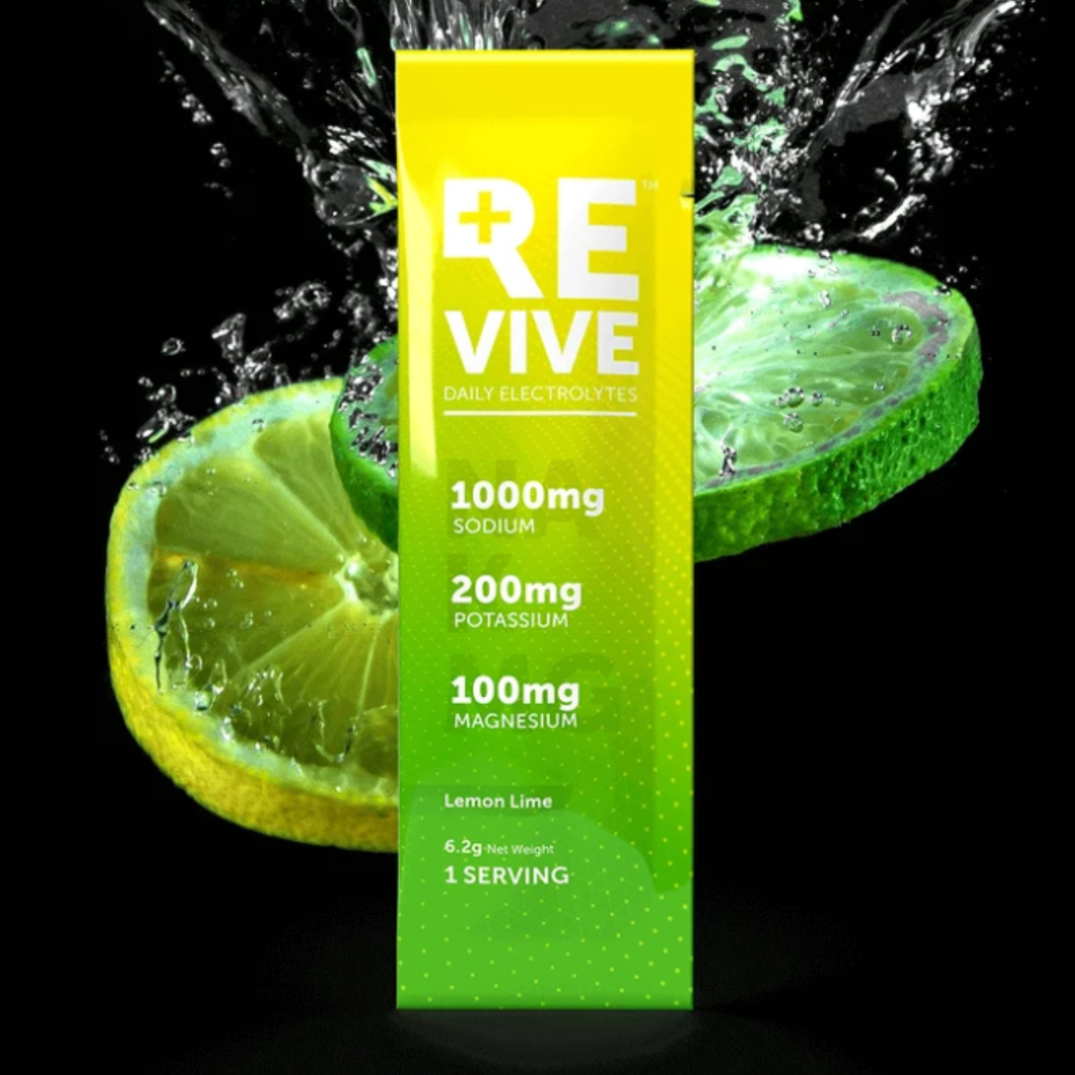Revive Daily Electrolytes RAW unflavoured single sachet - 1000mg Sodium, 200mg Potassium, 100mg Magnesium, 3.7g 1 Serving