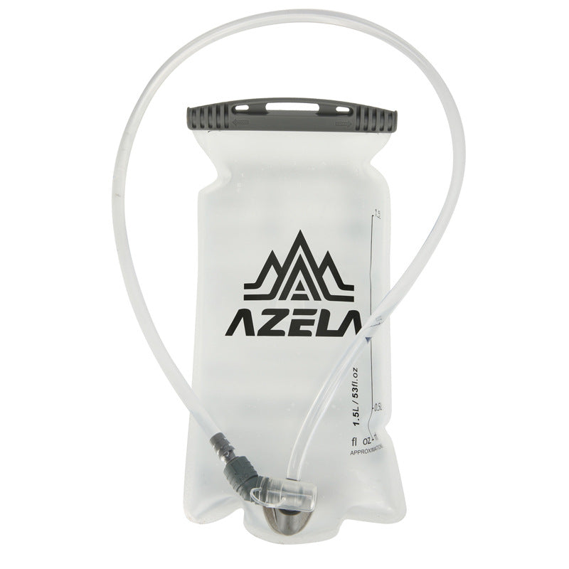 Azela 1.5L hydration bladder side view filled