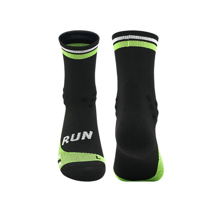 Marathon running socks - orange/red colourway
