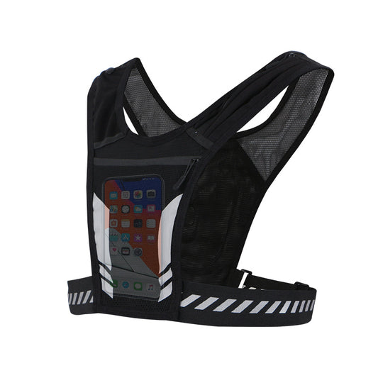 Lightweight Running Phone Vest – Black