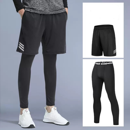 Men's Two-In-One Compression Sports Pants